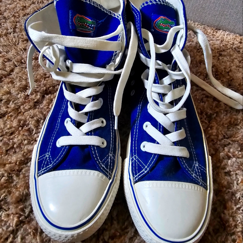 Florida Gators Canvas Sneaker High Top Shoe Men 9.5 or Women Size 11